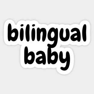 Bilingual Baby Cute Design Sticker